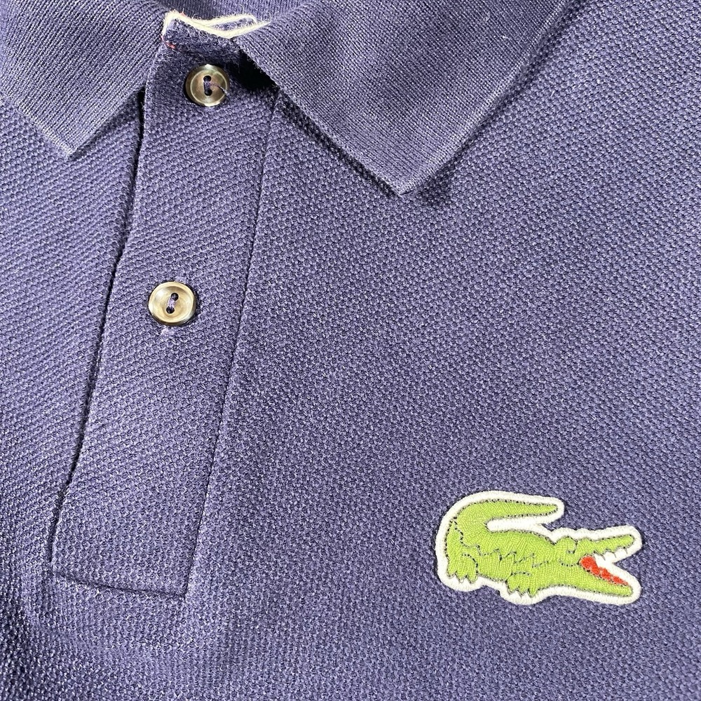 Lacoste Alligator Tennis Polo Shirt Mens XL Cotton Knit Stretch Retro Embroidery - Picture 3 of 8